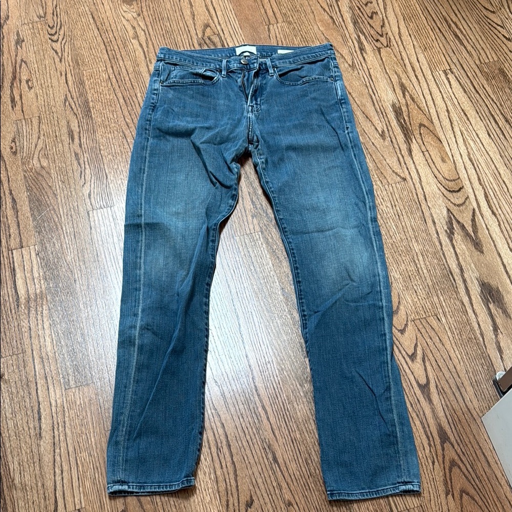 Frame L’Homme Slim Denim Men's Slim Jeans in Medium Blue Wash